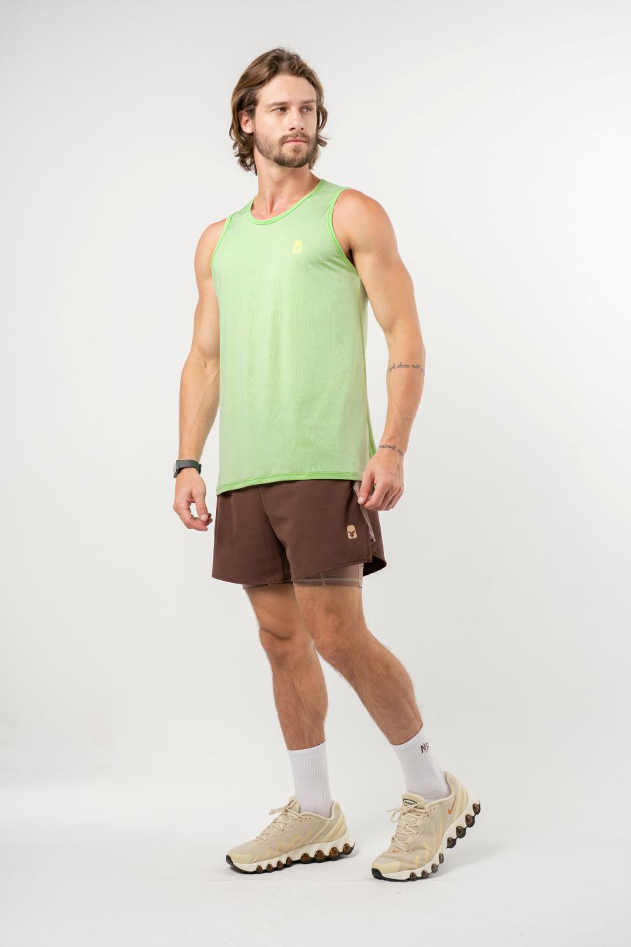 Esqueleto Running Neon Green