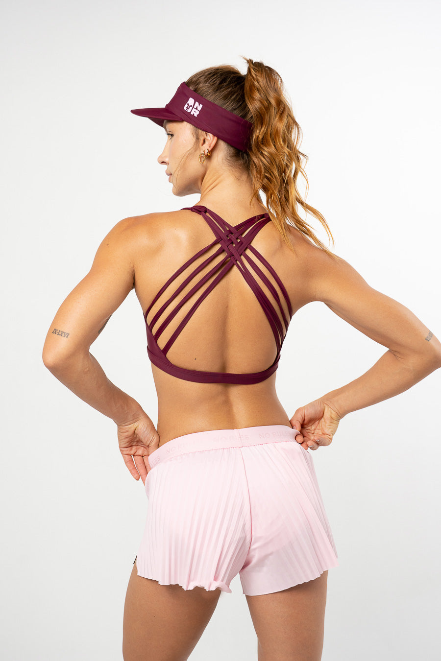 Retro Cross Top Berenjena