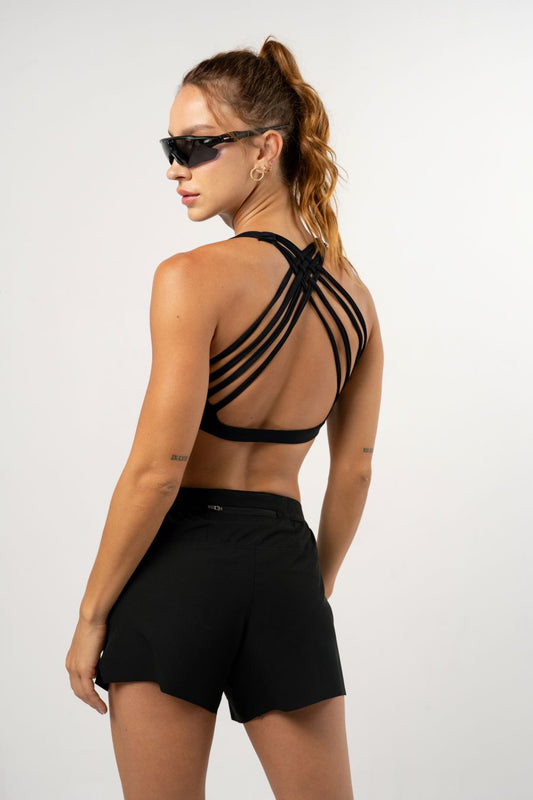 Retro Cross Top Negro