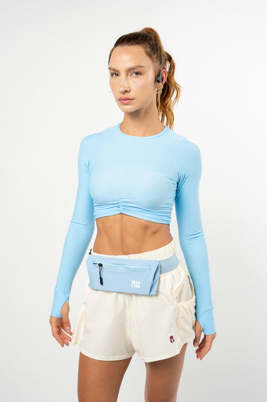Retro Rush Long Sleeve Top Baby Blue