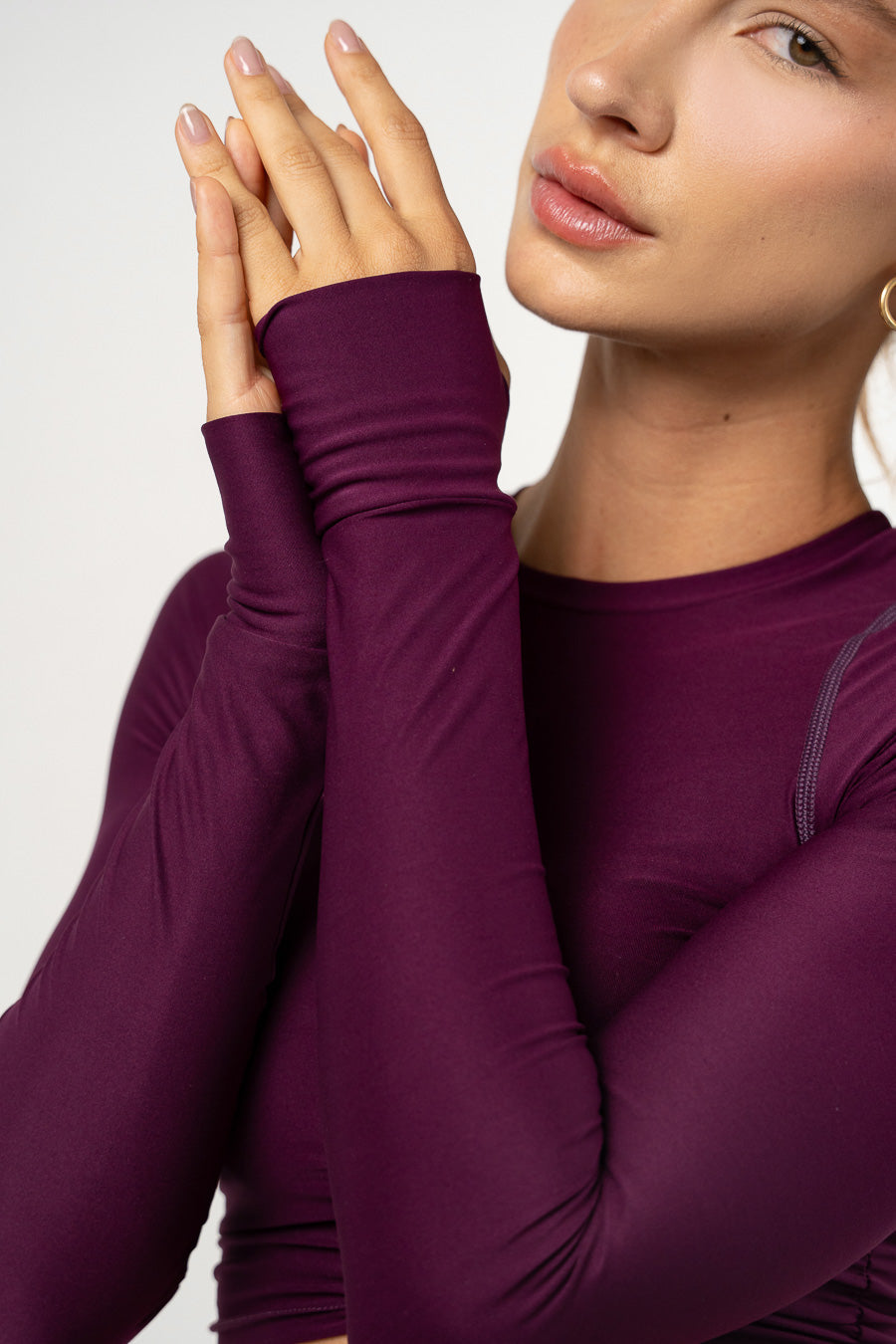 Retro Rush Long Sleeve Top Berenjena